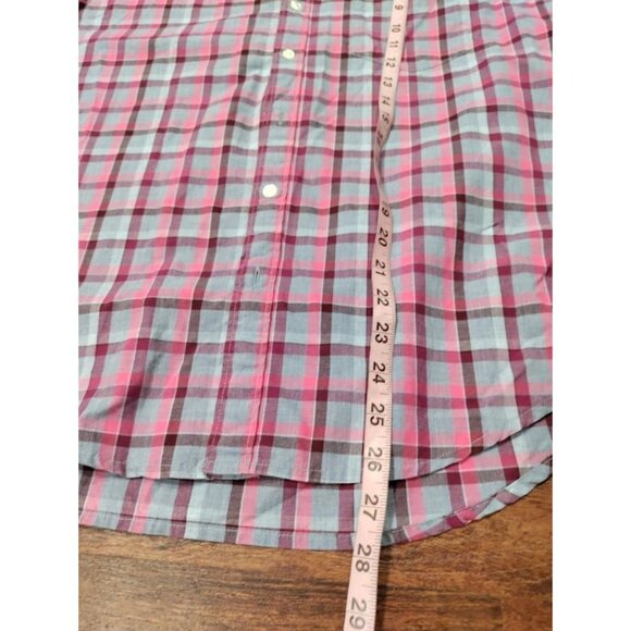 Bonobos Plaid Slim Fit Long Sleeve Button Down Shirt Blue/Pink Men's L Short - Picture 10 of 10
